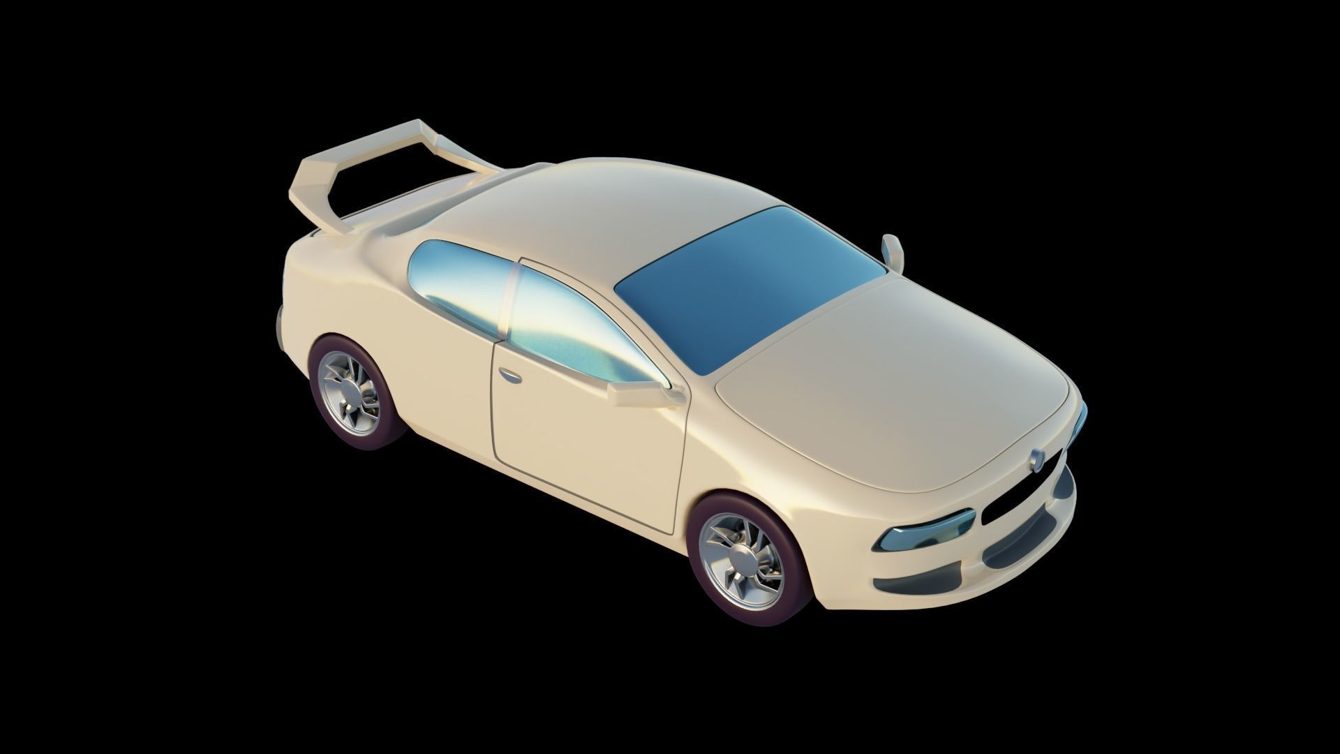 Low Poly Vehicle - Sport Car Low-poly 3D model_13