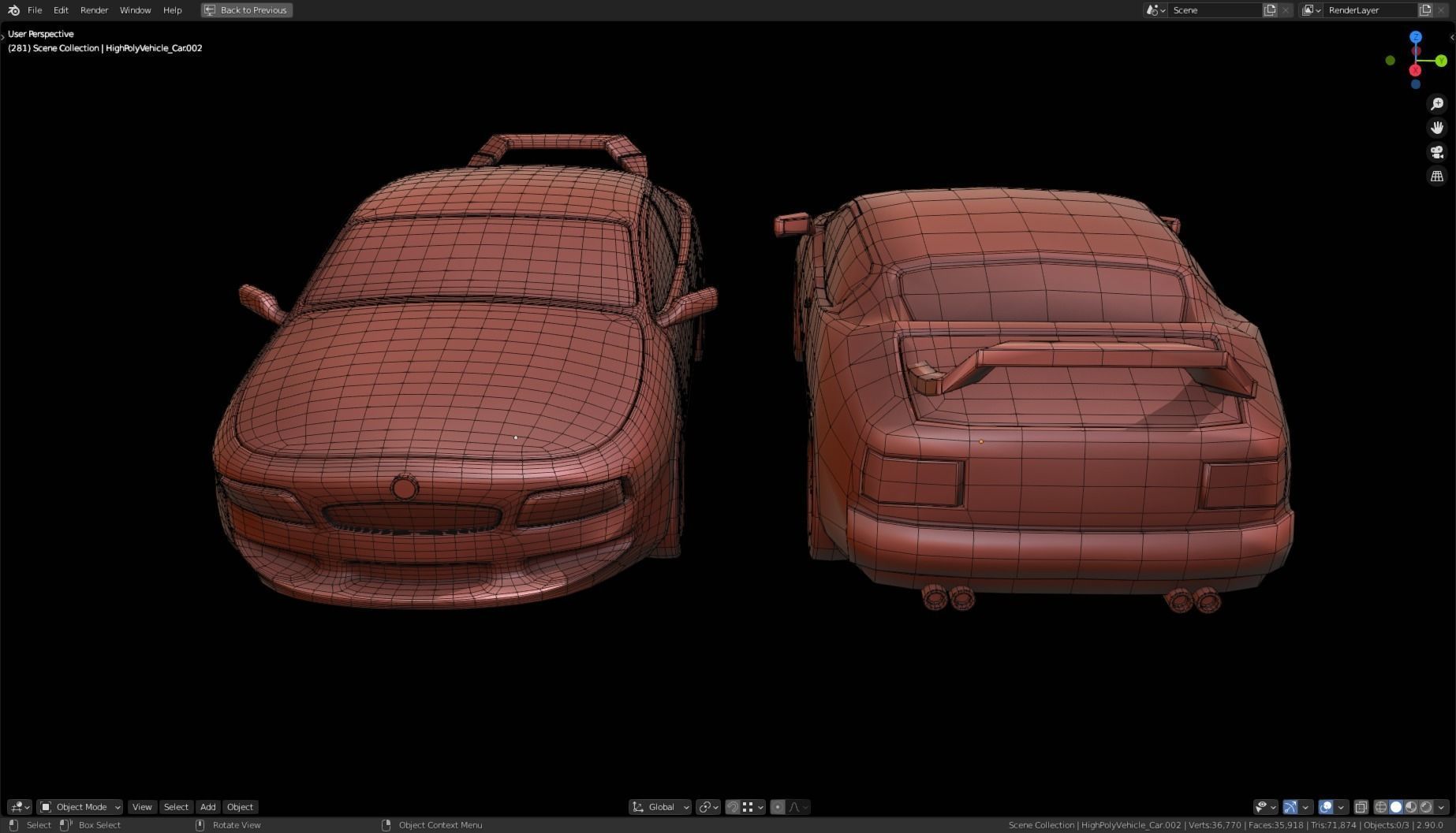 Low Poly Vehicle - Sport Car Low-poly 3D model_9