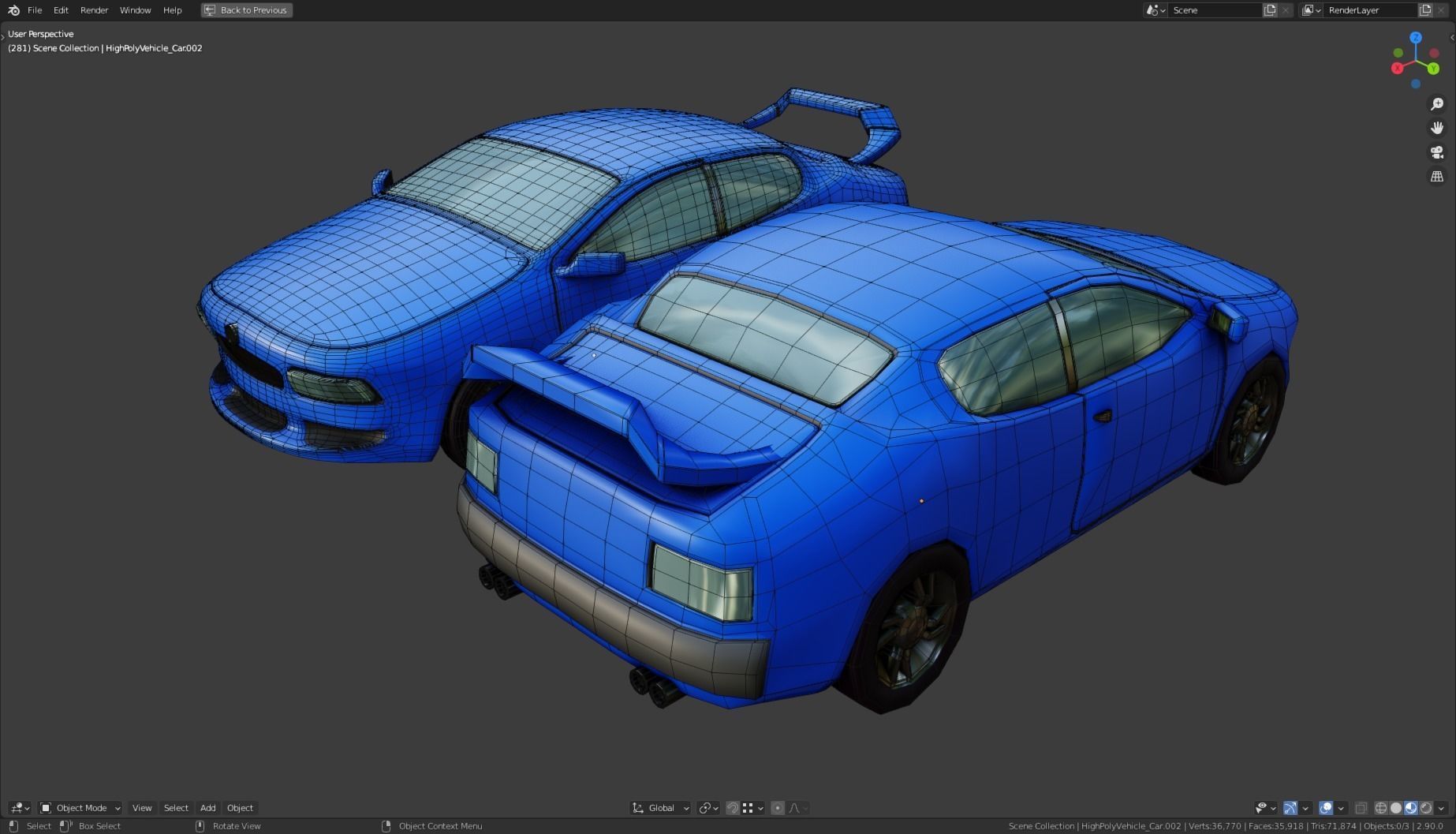 Low Poly Vehicle - Sport Car Low-poly 3D model_11