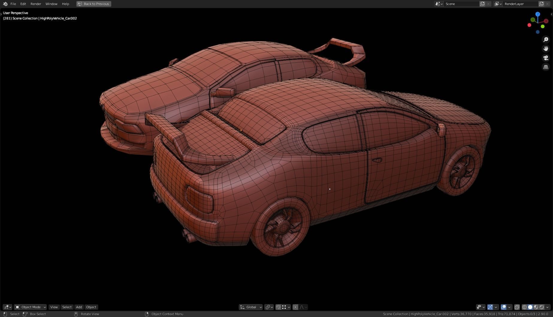 Low Poly Vehicle - Sport Car Low-poly 3D model_5