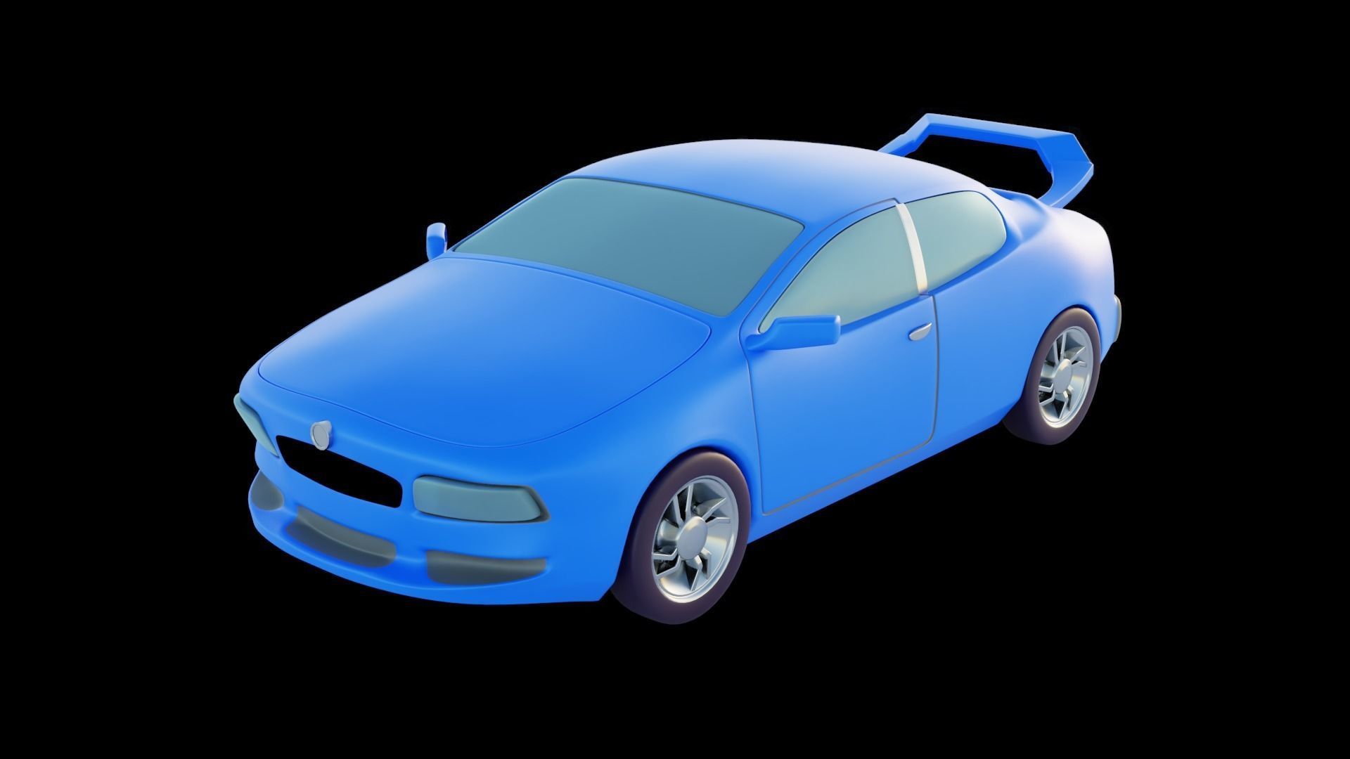 Low Poly Vehicle - Sport Car Low-poly 3D model_16