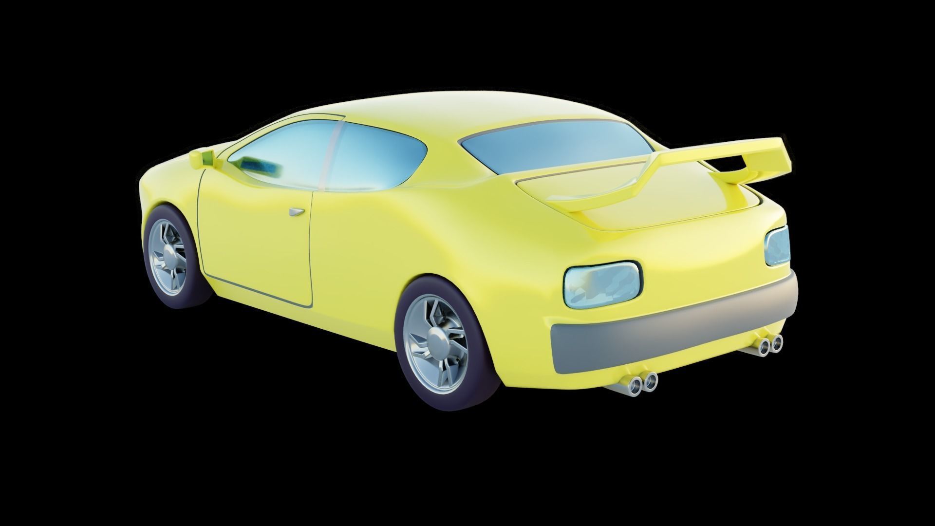 Low Poly Vehicle - Sport Car Low-poly 3D model_15