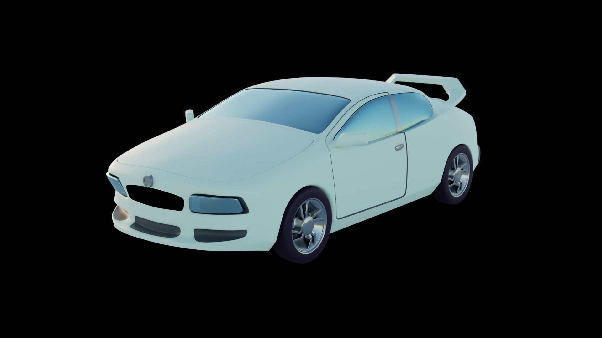 Low Poly Vehicle - Sport Car Low-poly 3D model_12