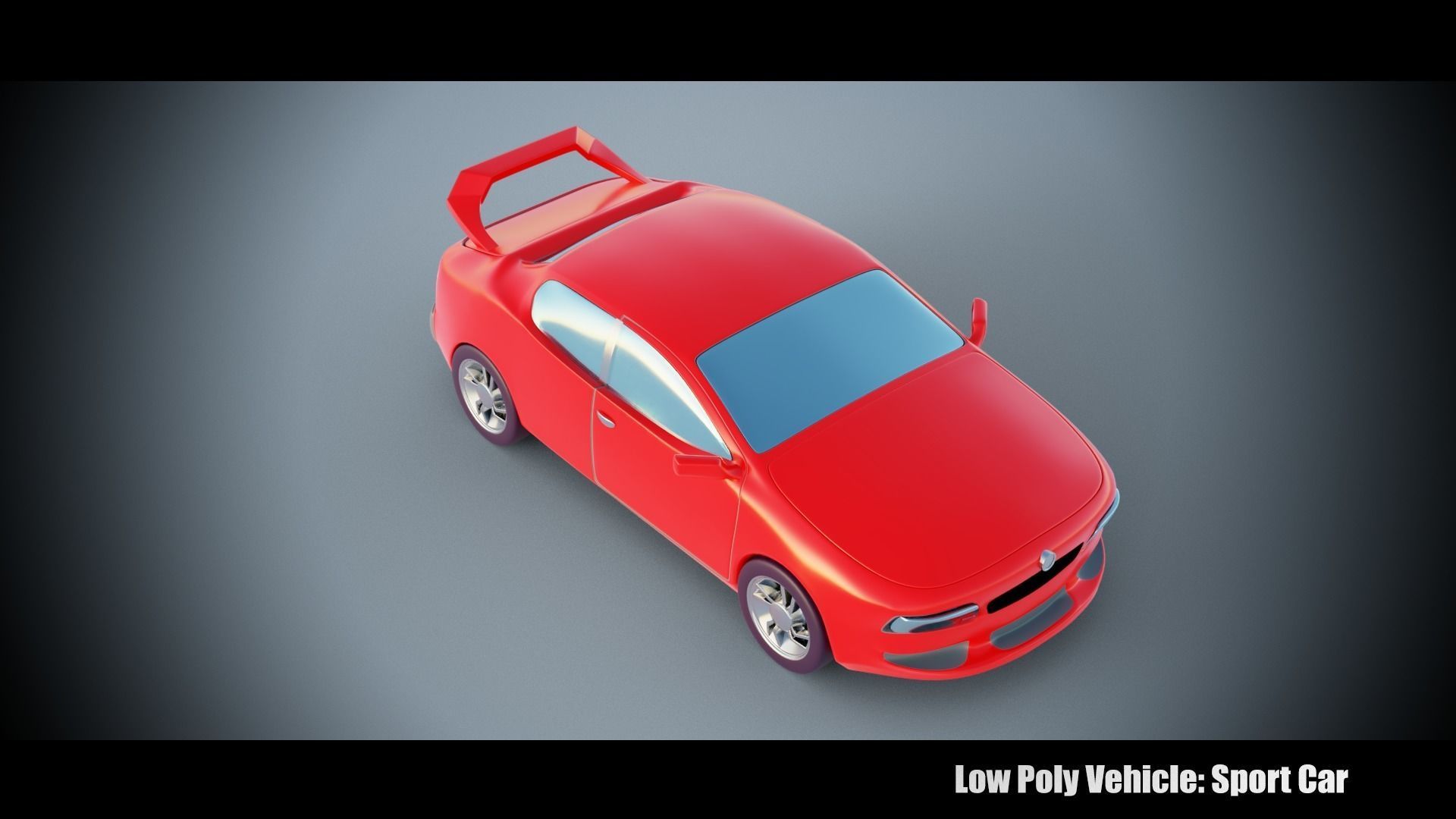 Low Poly Vehicle - Sport Car Low-poly 3D model_1