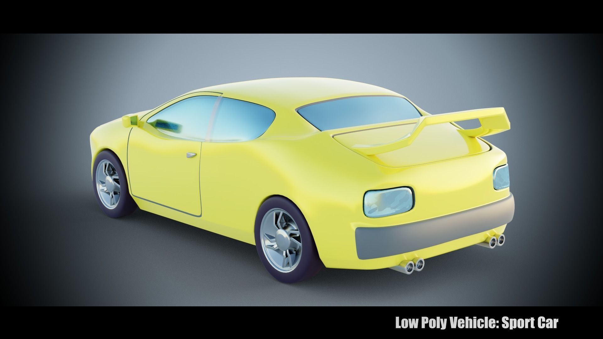 Low Poly Vehicle - Sport Car Low-poly 3D model_3