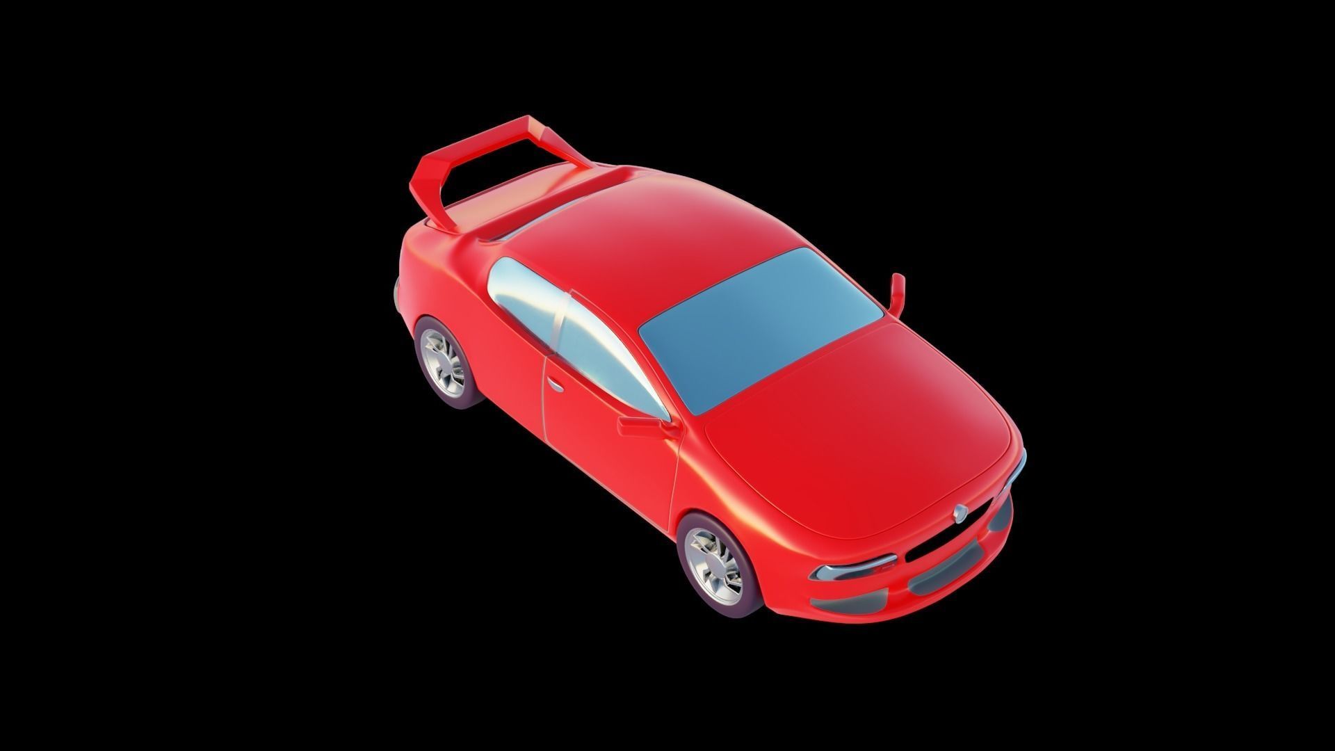 Low Poly Vehicle - Sport Car Low-poly 3D model_14