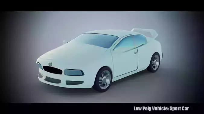 Low Poly Vehicle - Sport Car Low-poly 3D model