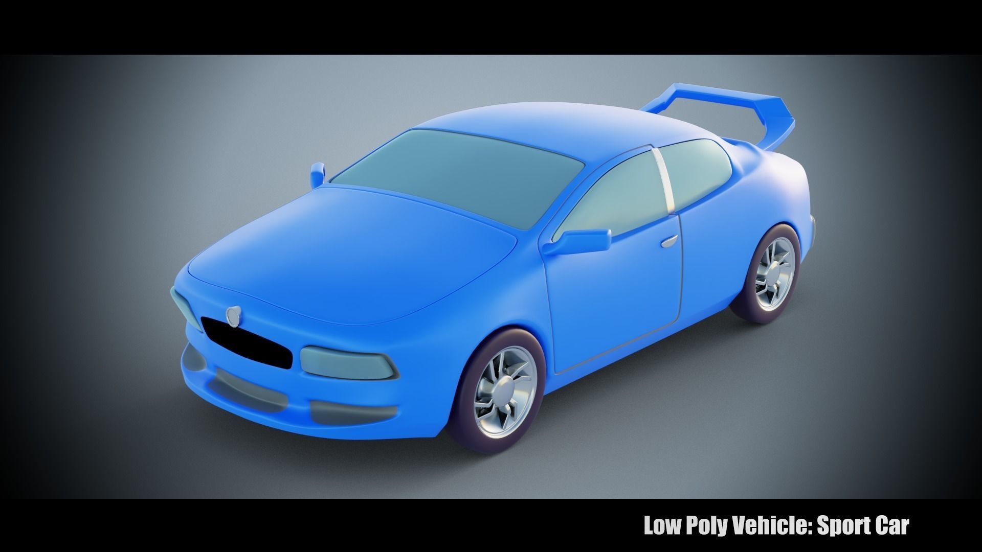 Low Poly Vehicle - Sport Car Low-poly 3D model_2