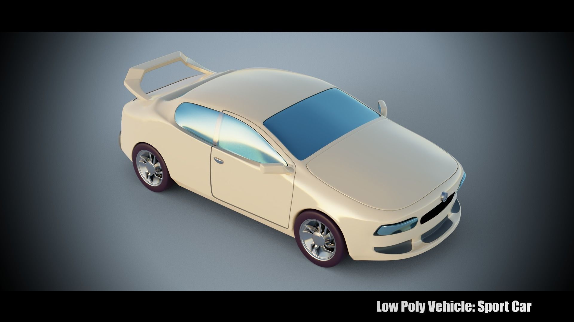 Low Poly Vehicle - Sport Car Low-poly 3D model_4