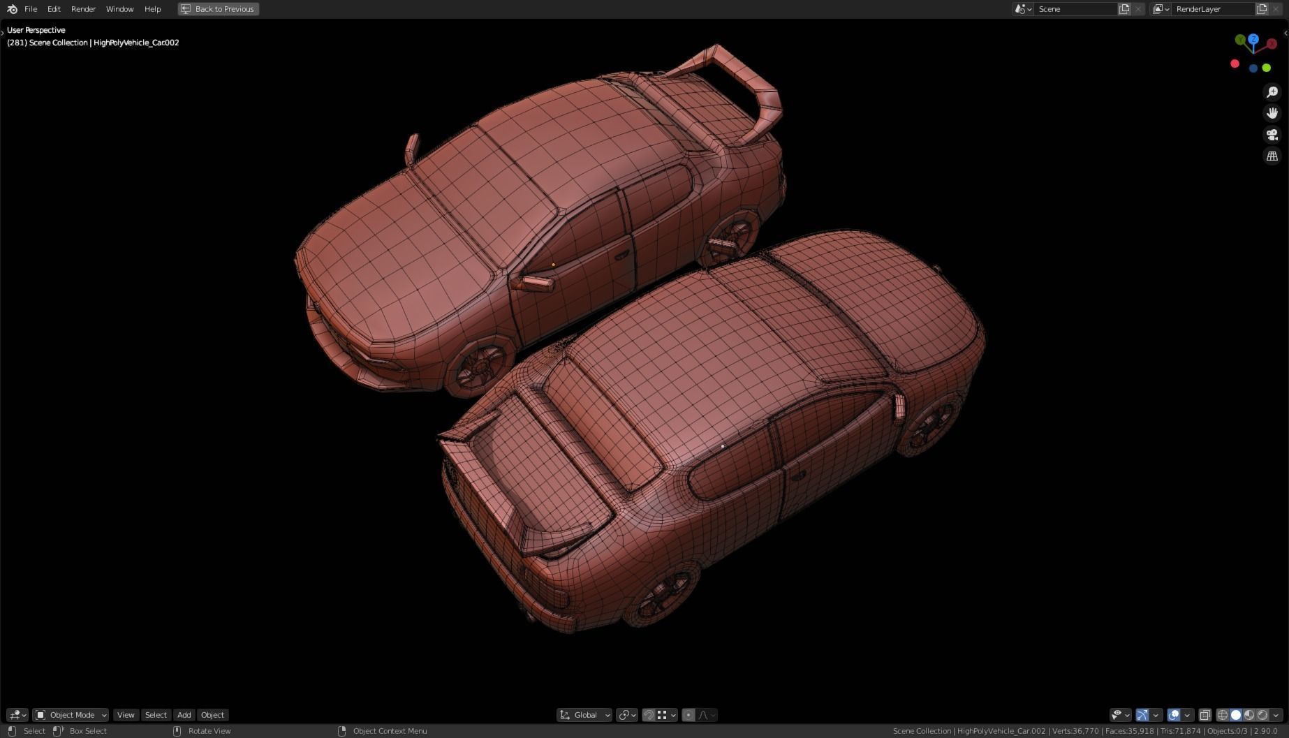 Low Poly Vehicle - Sport Car Low-poly 3D model_10