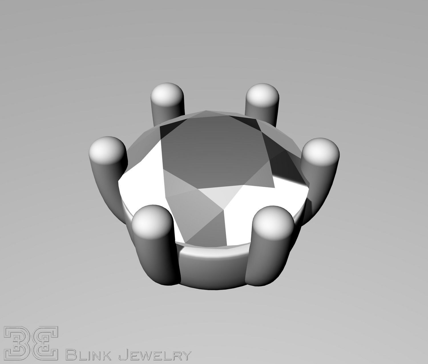 solitaire ring head engagement stud earrings package 3D print model_14