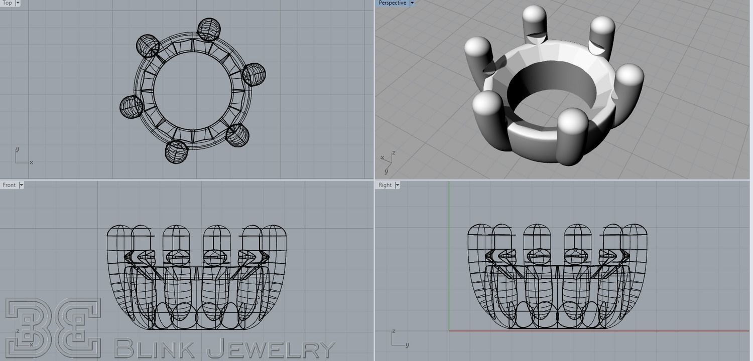 solitaire ring head engagement stud earrings package 3D print model_18
