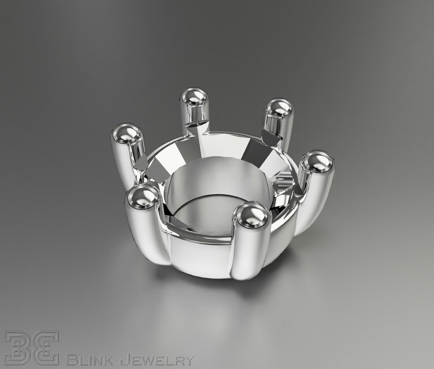 solitaire ring head engagement stud earrings package 3D print model_11