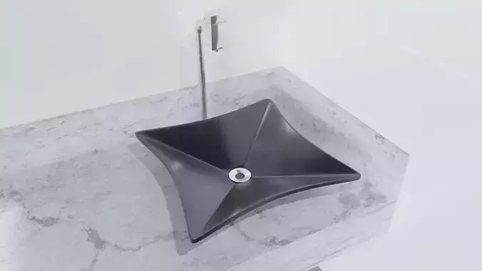 pia para banheiro moderna  3D model
