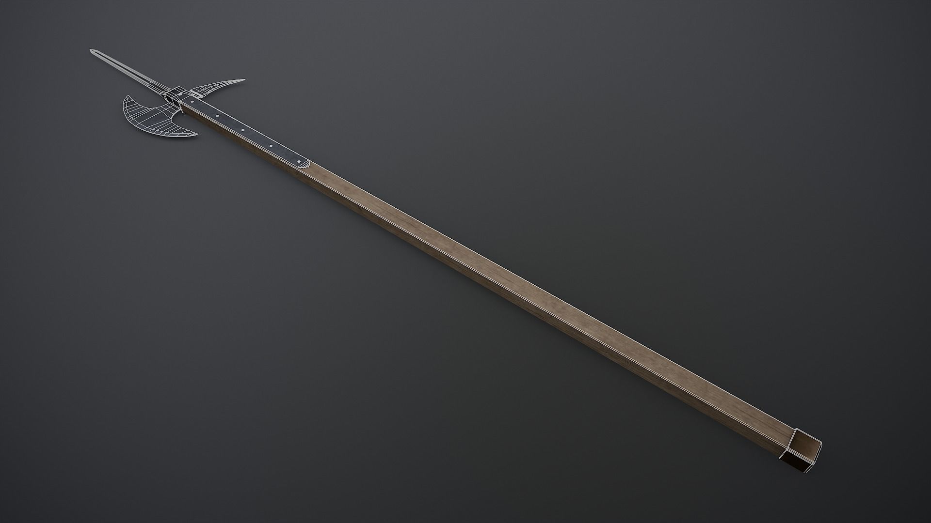 Poleaxe Low-poly 3D model_1
