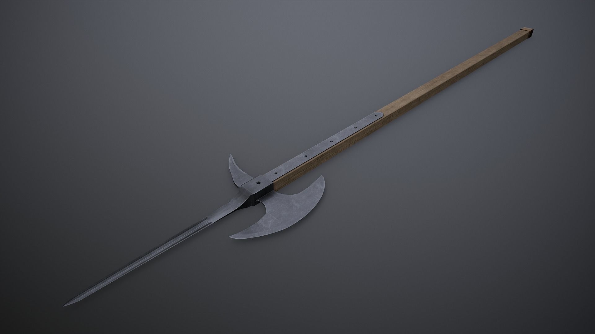 Poleaxe Low-poly 3D model_2