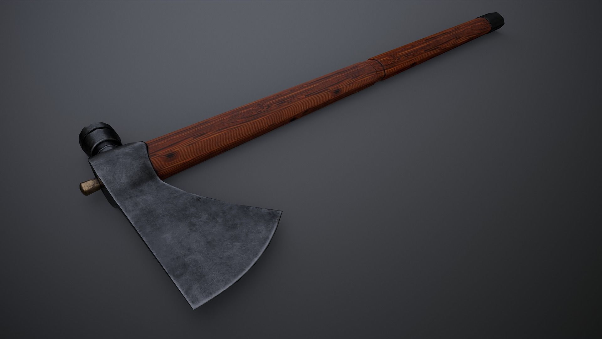 Tomahawk axe Low-poly 3D model_2