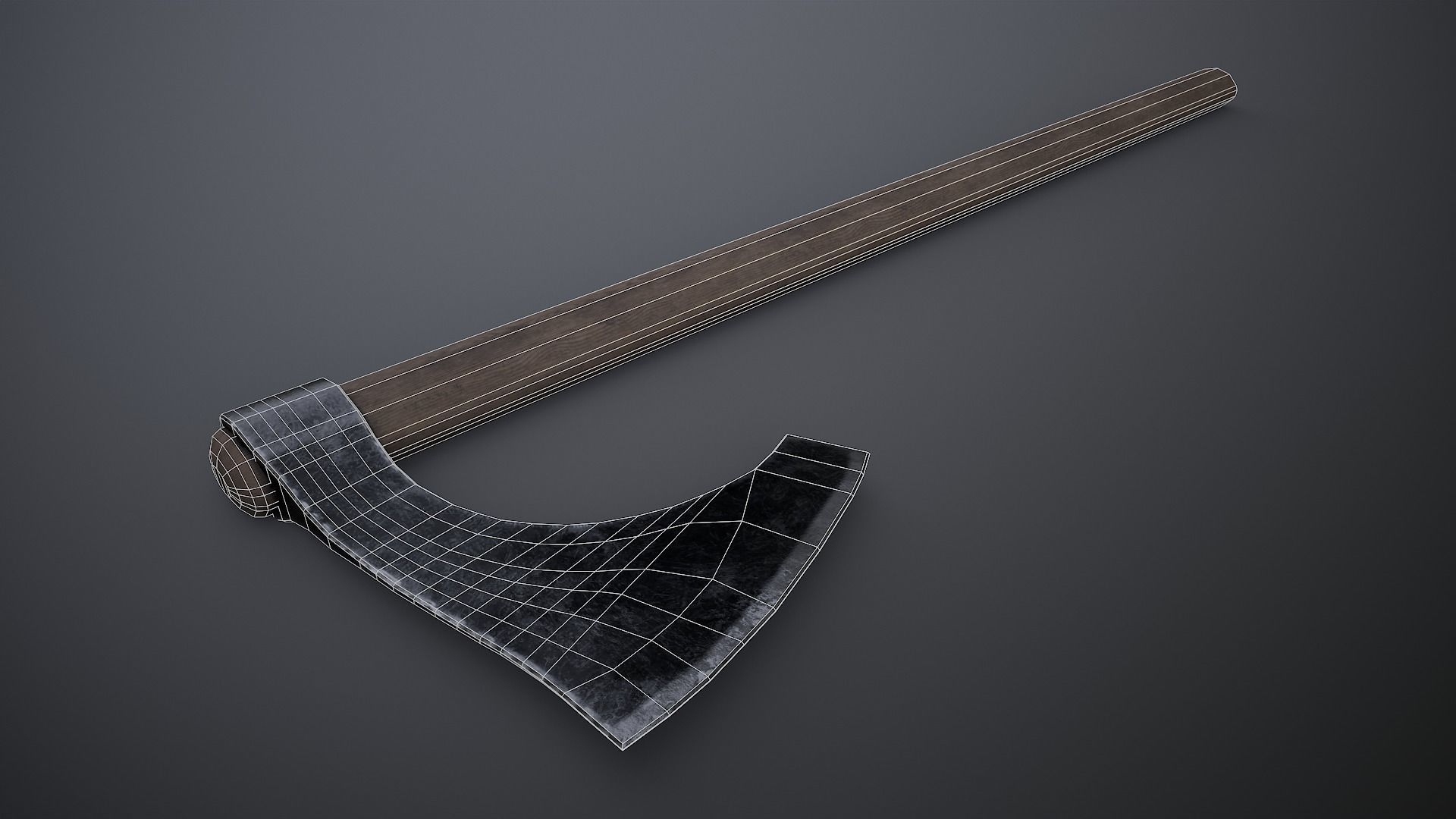 Viking Axe Low-poly 3D model_3