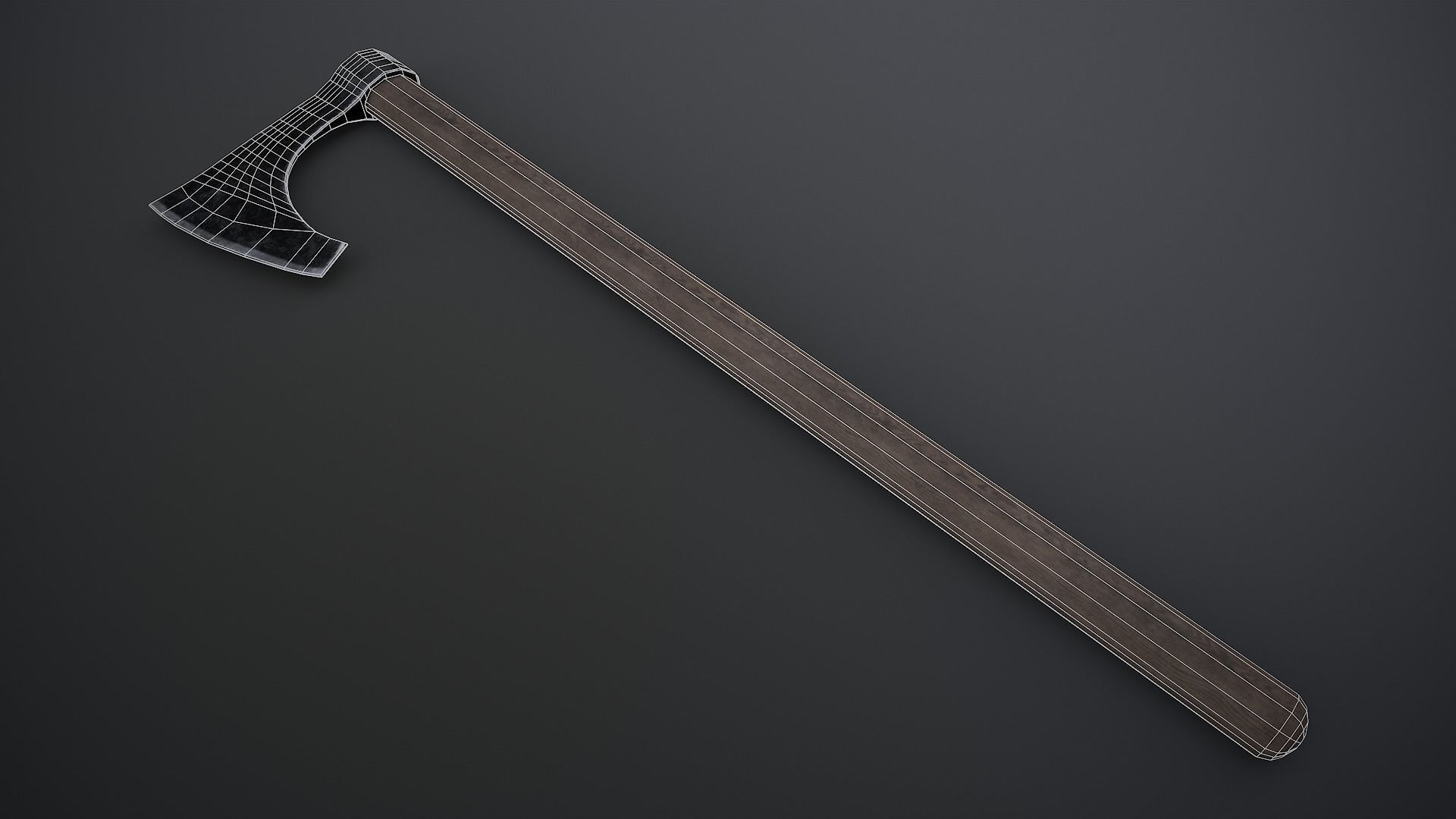 Viking Axe Low-poly 3D model_1