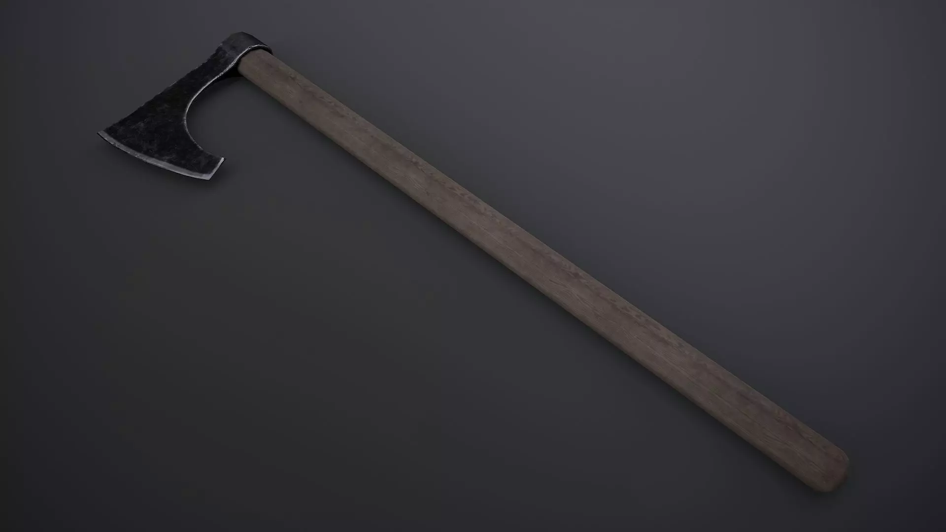 Viking Axe Low-poly 3D model_0