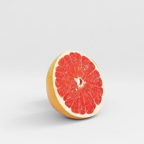 3D Grapefruit model two grapefruits 3D model 4