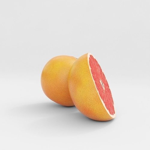 3D Grapefruit model two grapefruits 3D model 5