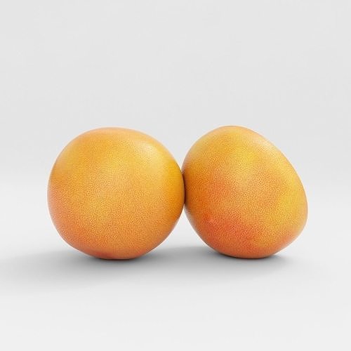 3D Grapefruit model two grapefruits 3D model 7