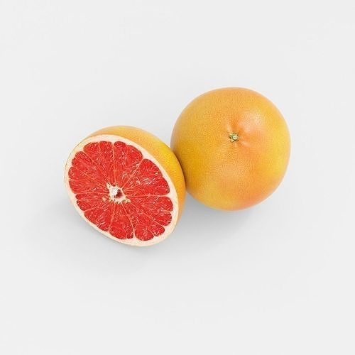 3D Grapefruit model two grapefruits 3D model 2