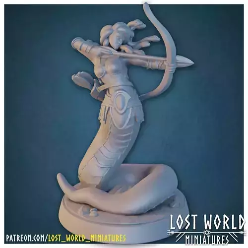Medusas Minion - Archer-Supported- 3D Printable - 3D print model