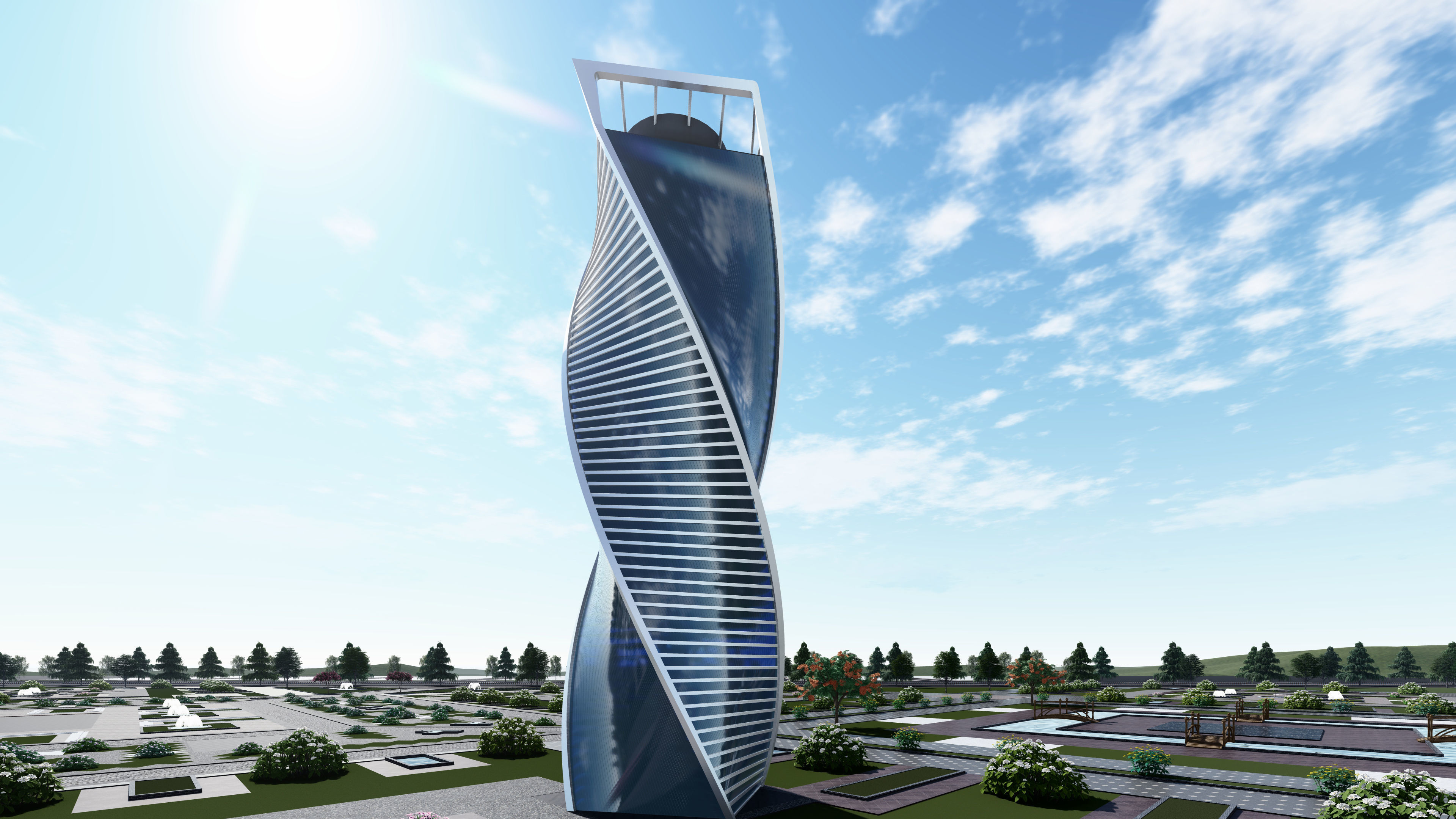 Moscow Twisted Evolution Tower 3D model_1
