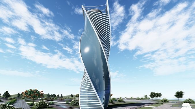 Moscow Twisted Evolution Tower 3D model