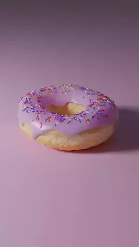 Icing and Sprinkles on Donut 3D model