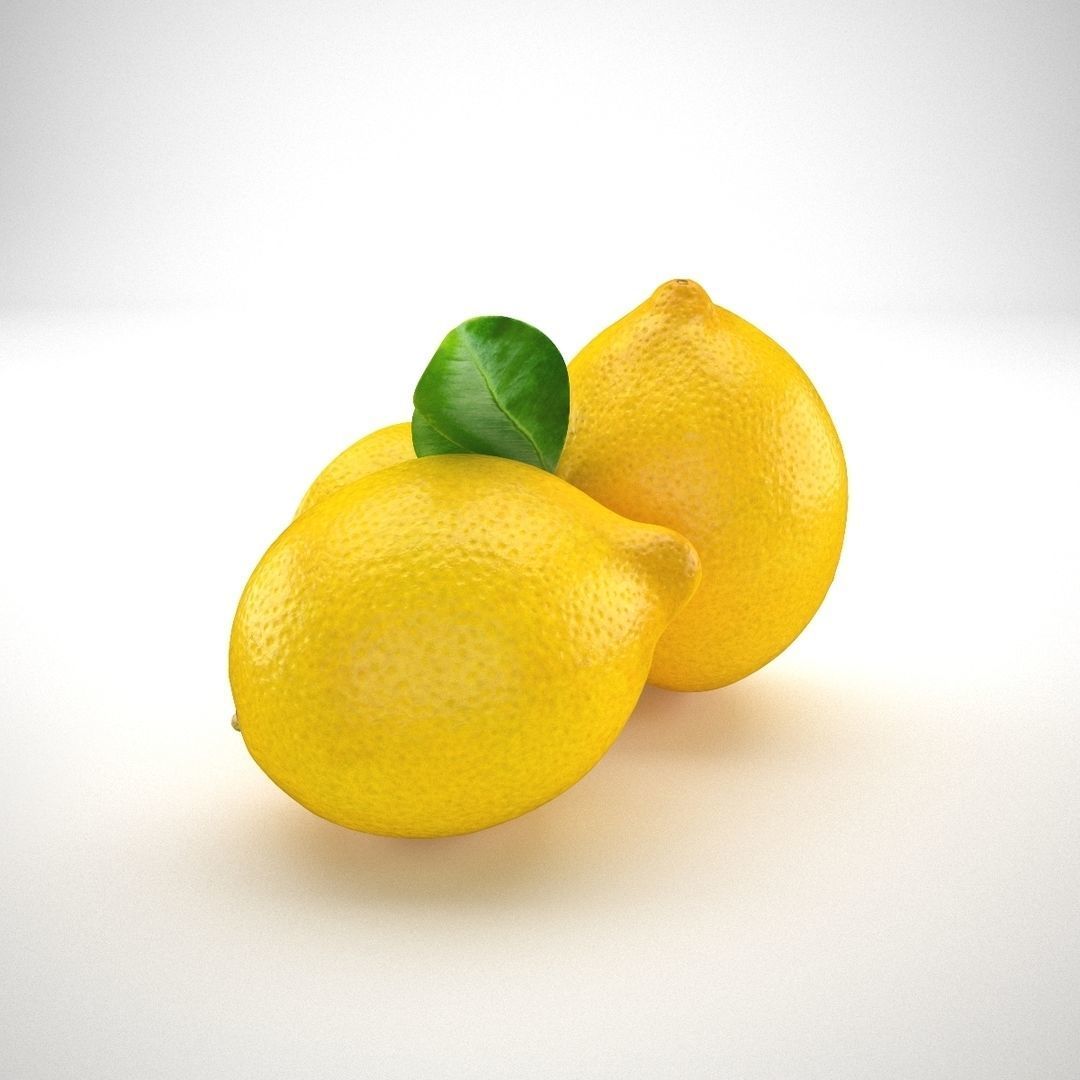 Lemon three lemons 3D model_5