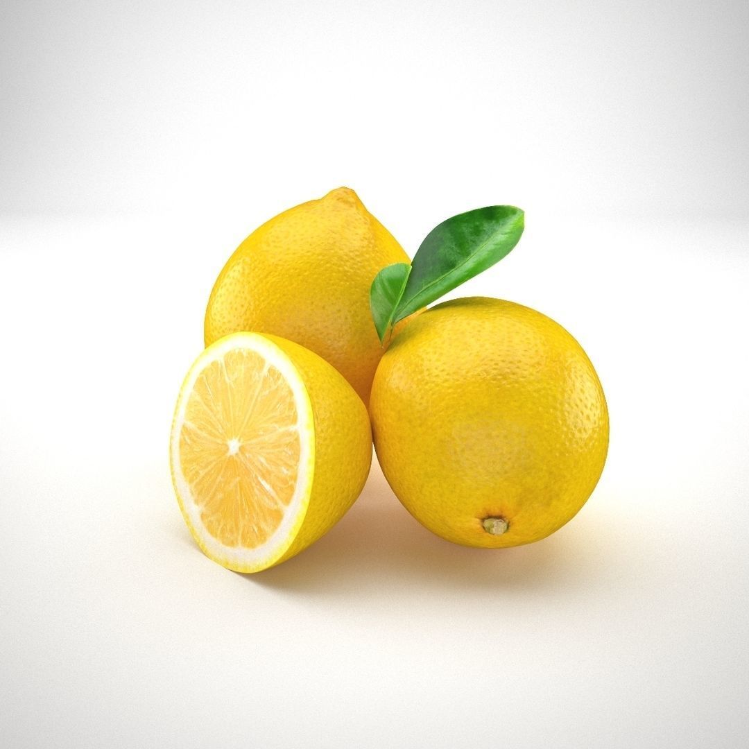Lemon three lemons 3D model_7