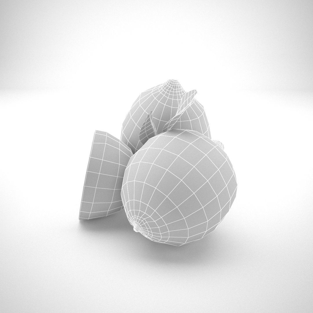 Lemon three lemons 3D model_14
