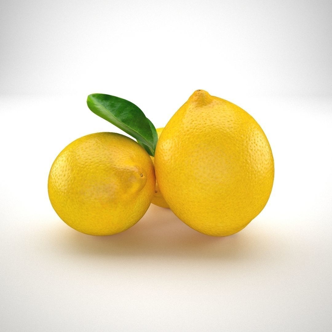 Lemon three lemons 3D model_4