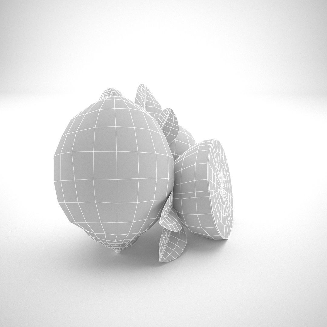 Lemon three lemons 3D model_11