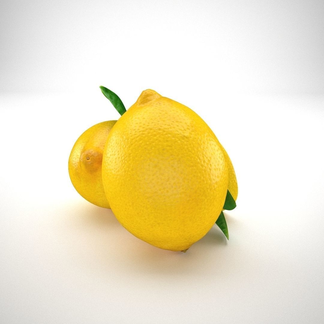 Lemon three lemons 3D model_3
