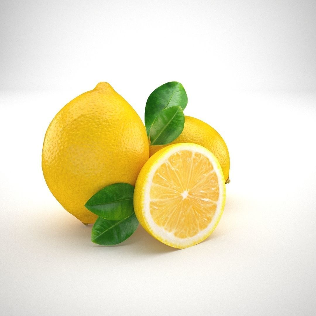 Lemon three lemons 3D model_1