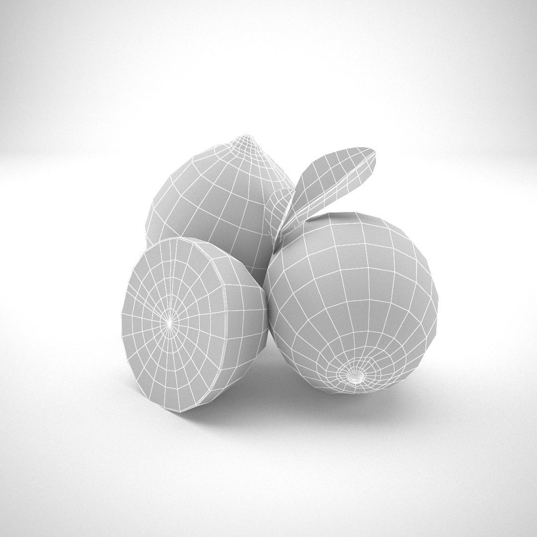 Lemon three lemons 3D model_15
