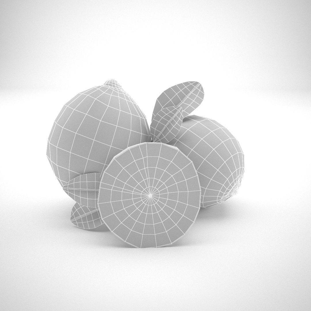 Lemon three lemons 3D model_10