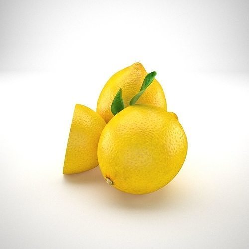 Lemon three lemons 3D model 7