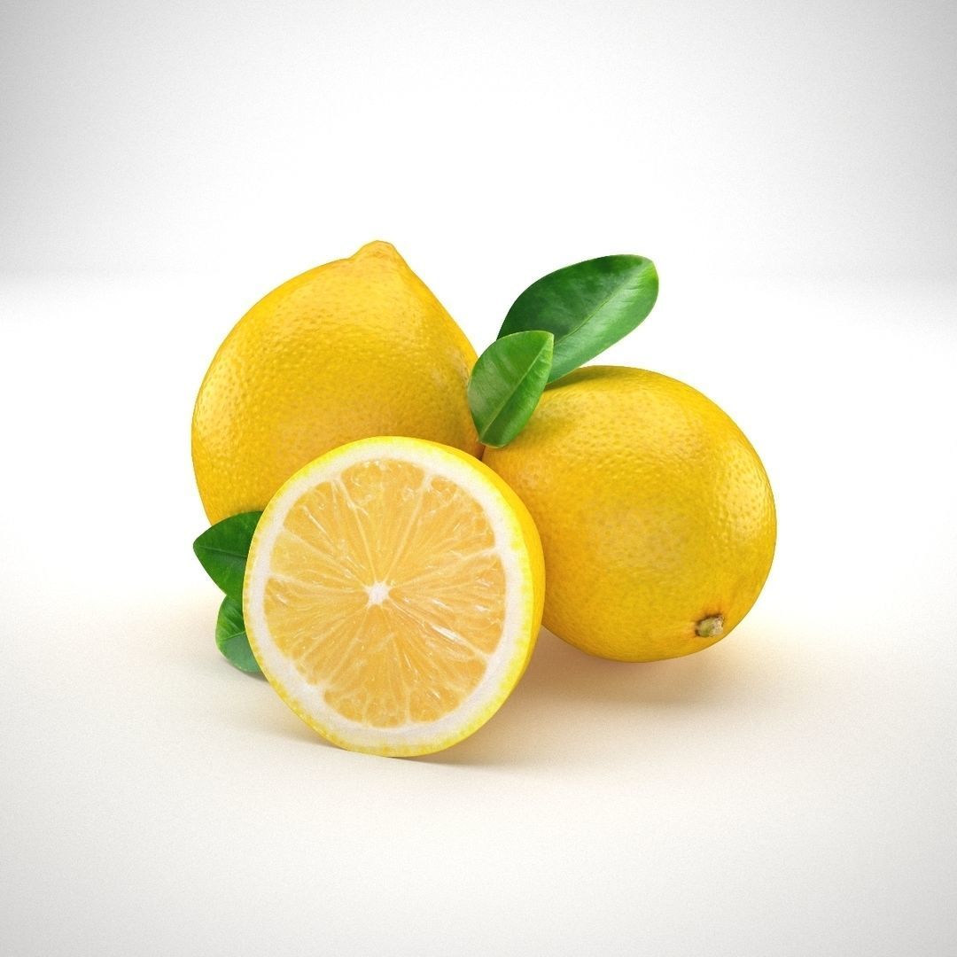 Lemon three lemons 3D model_8
