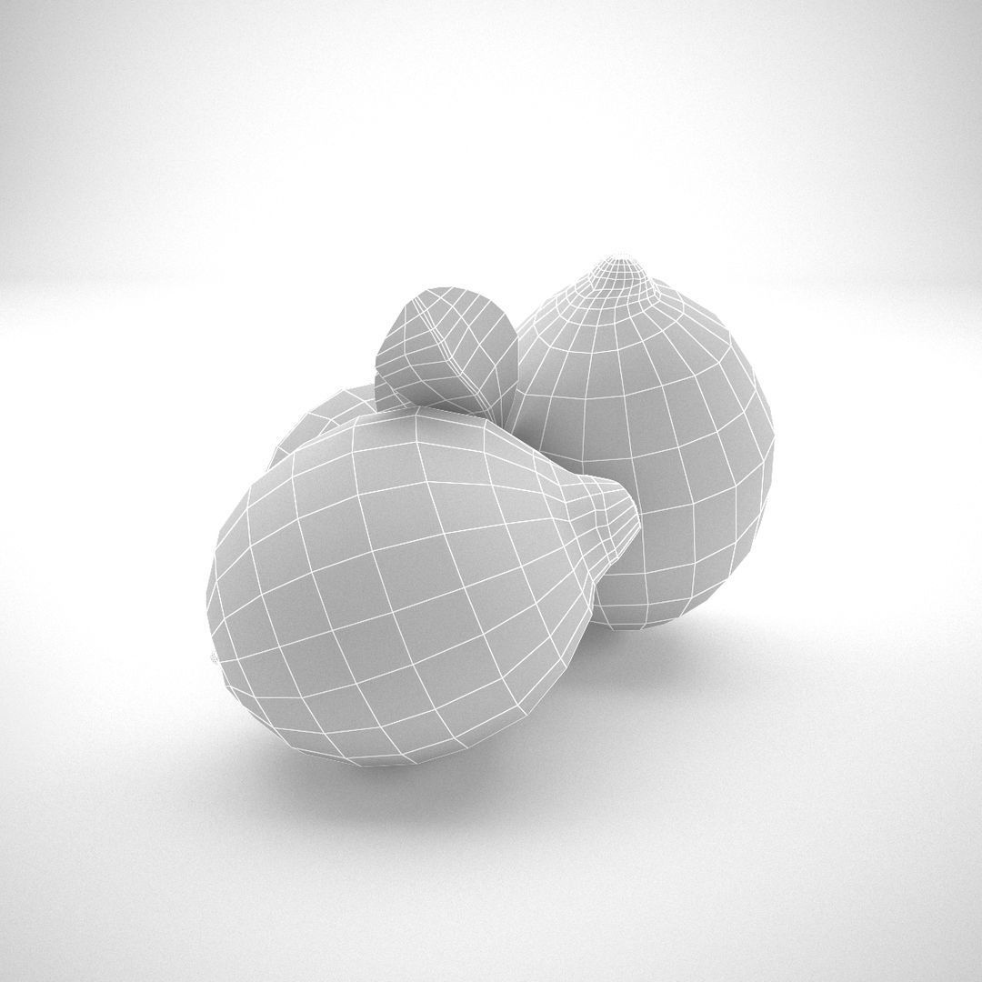 Lemon three lemons 3D model_13