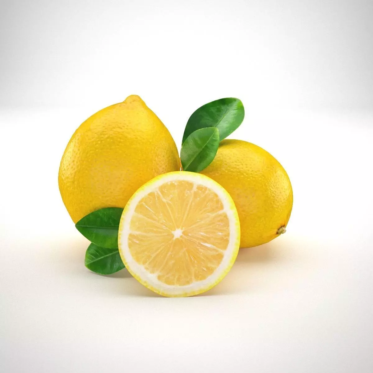 Lemon three lemons 3D model_0