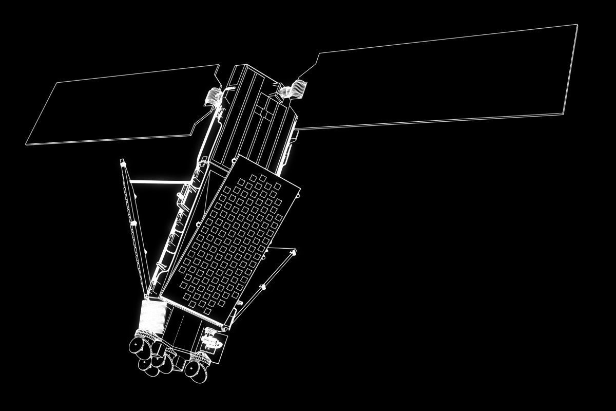 Iridium Satellite 3D model_1