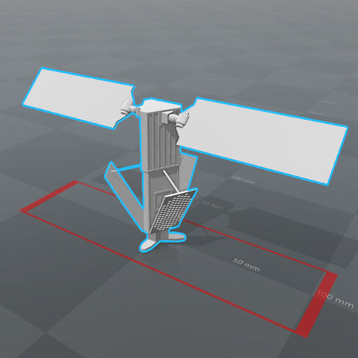 Iridium Satellite 3D model_2
