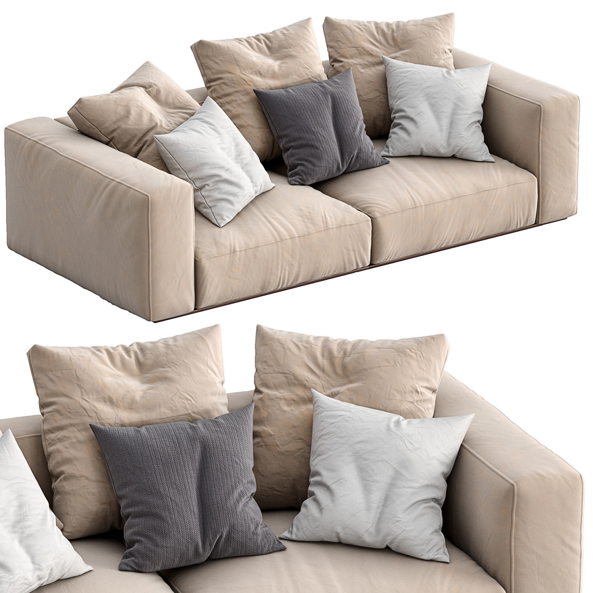 Flexform Sofa GRANDEMARE 3D model_2