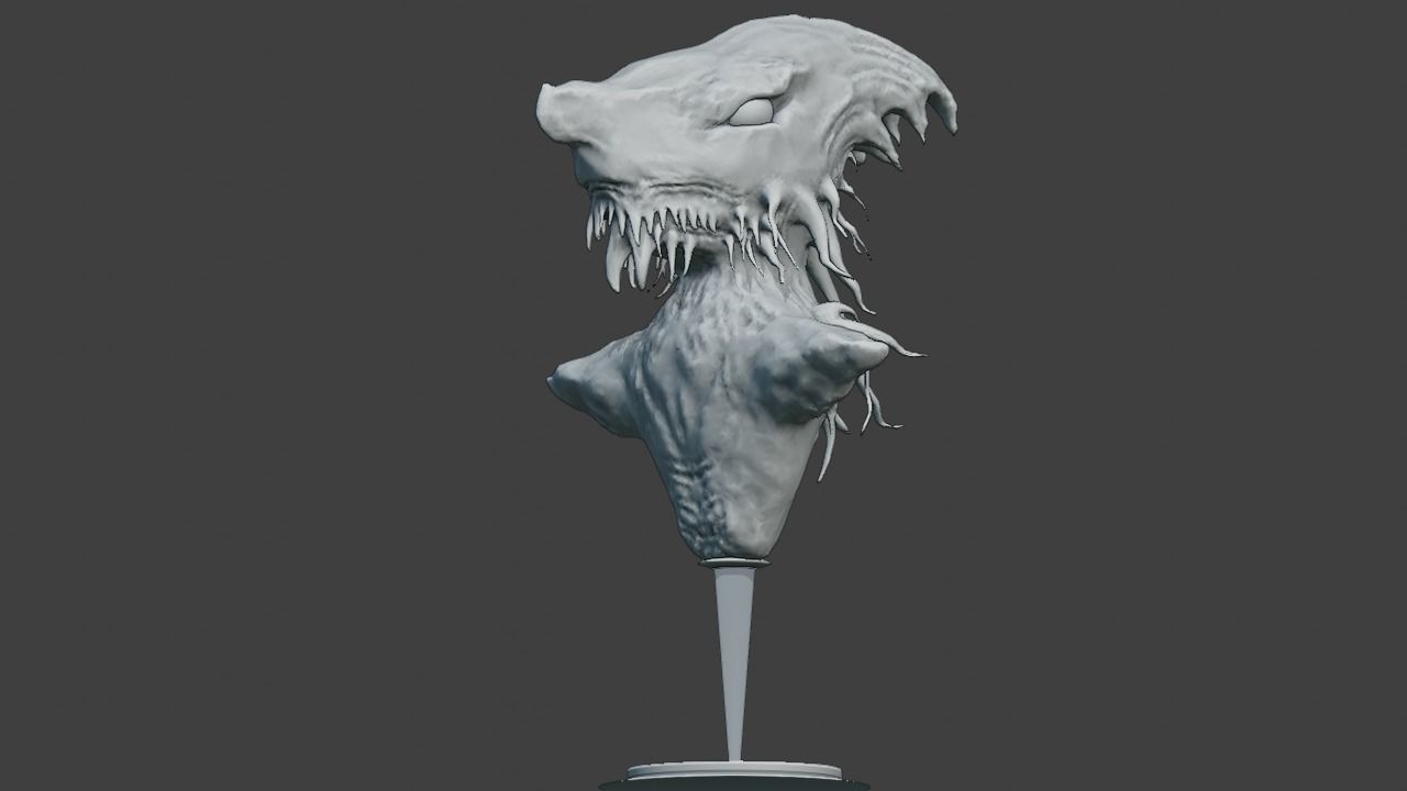 Creature Head - Sculpting 3D model_5