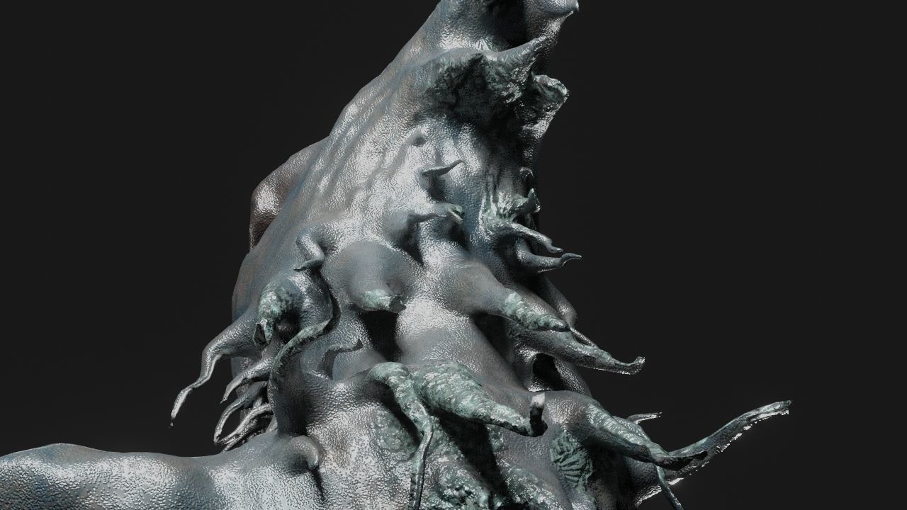Creature Head - Sculpting 3D model_3